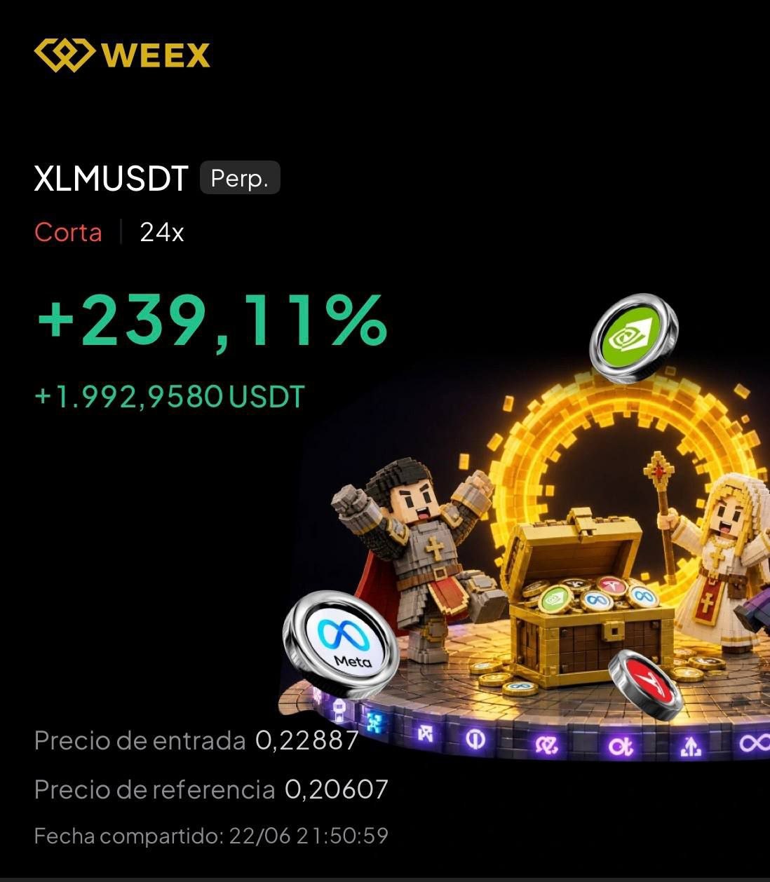 XLMUSDT +239,11%